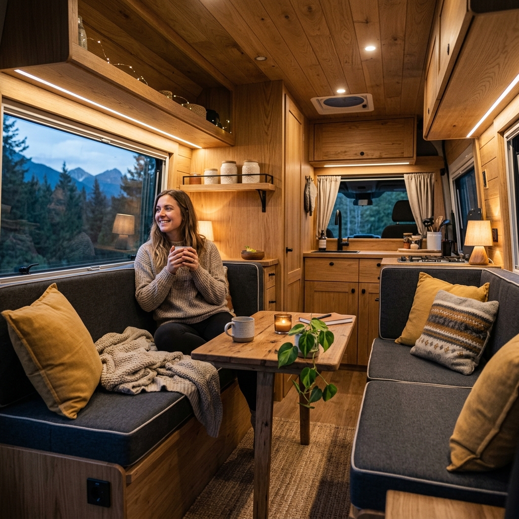 Wohnmobil Schaumstoff Polster (KI-generiert)