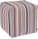 H.O.C.K. Mary Bean Cube Pouf 40x40x40cm Streifen flieder...