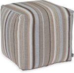 H.O.C.K. Mary Bean Cube Pouf 40x40x40cm Streifen braun...