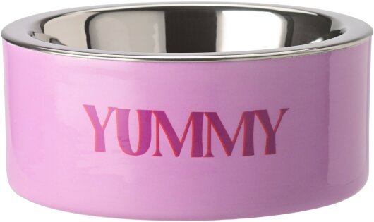 GIFTY Futternapf / Trinknapf pink rosa "YUMMY" S ca. 17x7x17cm