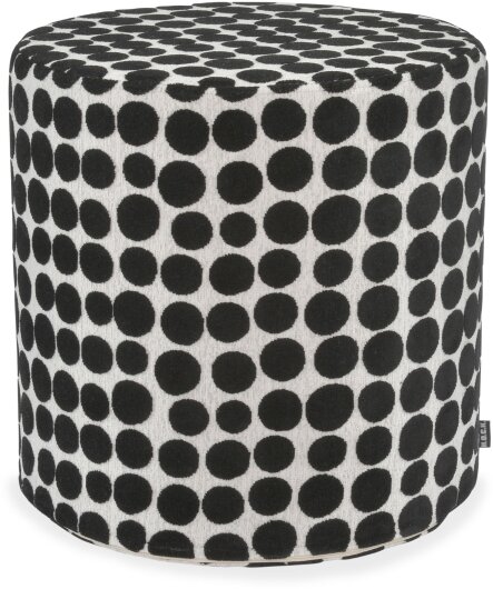 H.O.C.K. Magic Dots Hocker Pouf Ø45x45cm schwarz beige