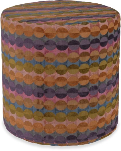 H.O.C.K. Glam Hocker Pouf Ø45x45cm dots pink terra bunt