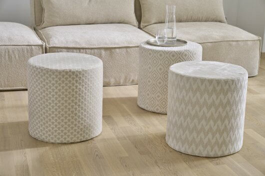 H.O.C.K. Zola Indoor Hocker Fussteil ca. 95x85x35cm Lotte creme col. 902