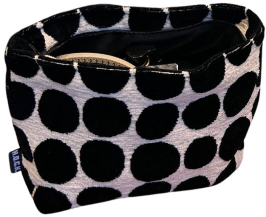 H.O.C.K. Cosmetic Bag COSIMA Kosmetiktasche Kulturbeutel Magic dots schwarz