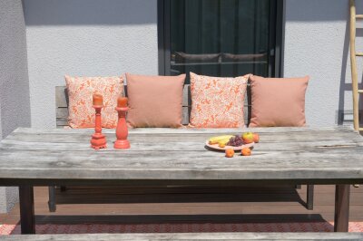 H.O.C.K. Globe Outdoor Hocker Pouf ø45x45cm orange...