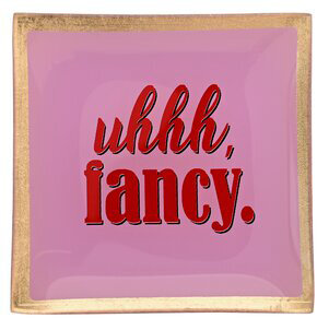 GIFTY Glasteller eckig S / "uhhh fancy" rosa ca. 10x0,8x10cm