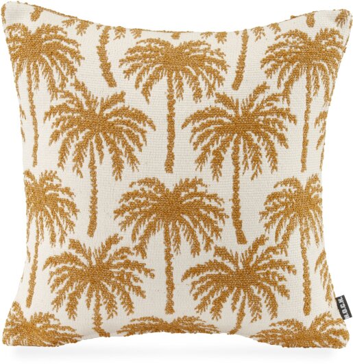 H.O.C.K. Vamosa Palms Outdoor Wendekissen 45x45cm maisgelb Palmen