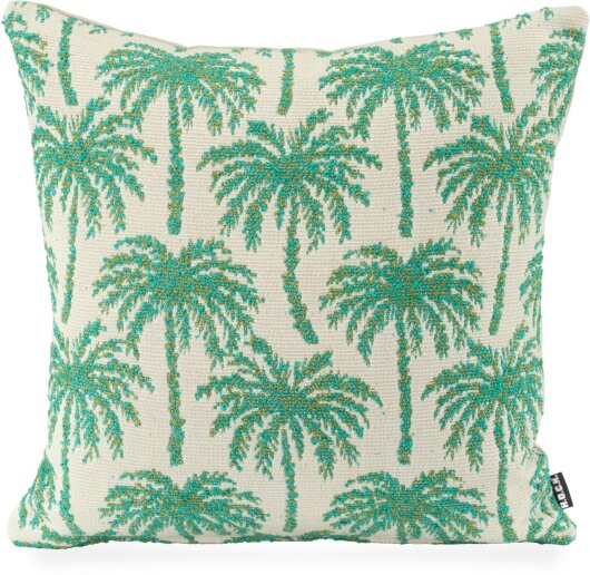 H.O.C.K. Vamosa Palms Outdoor Wendekissen 45x45cm aqua türkis-green Palmen