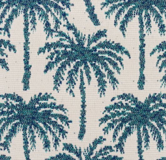 H.O.C.K. Vamosa Palms Outdoor Wendekissen 45x45cm navy-blau Palmen