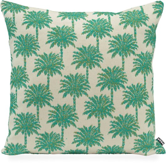 H.O.C.K. Vamosa Palms Outdoor Wendekissen 60x60cm aqua türkis-green Palmen