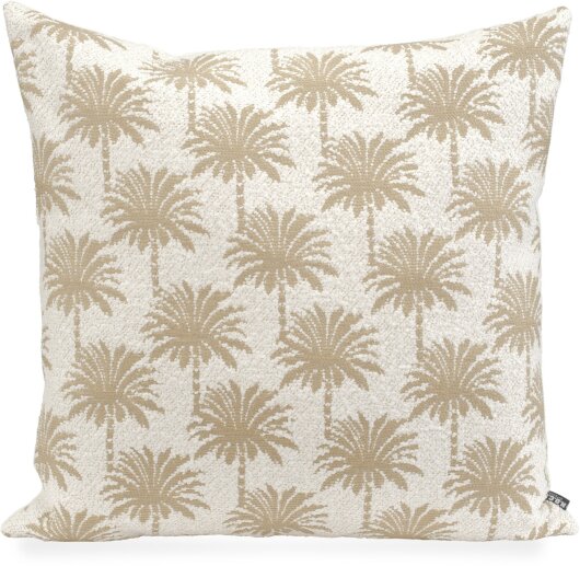 H.O.C.K. Vamosa Palms Outdoor Wendekissen 60x60cm natur taupe Palmen