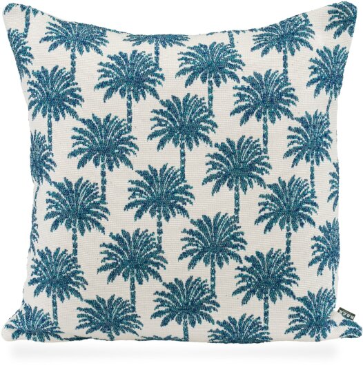 H.O.C.K. Vamosa Palms Outdoor Wendekissen 60x60cm navy-blau Palmen