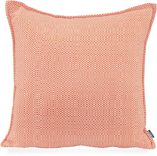 H.O.C.K. Brian Outdoor Kissen 45x45cm orange weiß mit Biese kleingemustert