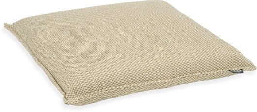 H.O.C.K. Brian Outdoor Sitzkissen 40x40x6cm taupe beige weiß mit Biese kleingemustert