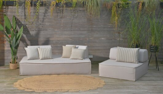 H.O.C.K. Camilla Outdoor Kissen 50x50cm Uni taupe dolce