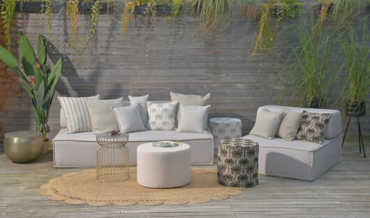 H.O.C.K. Camilla Outdoor Kissen 50x50cm Uni taupe dolce