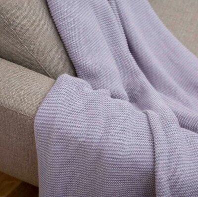 H.O.C.K. Purl Decke Plaid 130x170cm lavendel flieder pastell