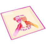 GIFTY Tablett "Chin Chin Chicas" beige / neon...