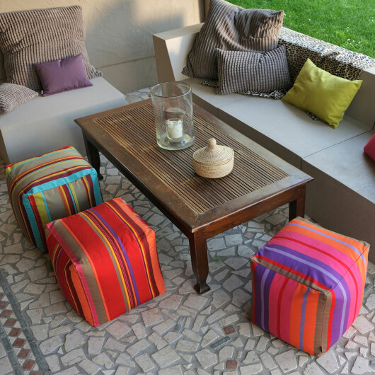 H.O.C.K. Classic Uni Outdoor Bean Cube Pouf 40x40x40cm grün