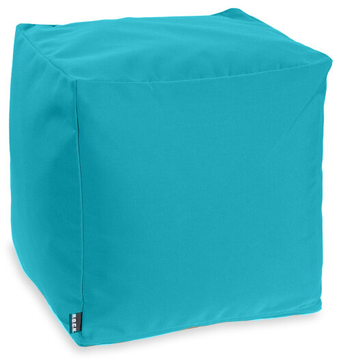 H.O.C.K. Classic Uni Outdoor Bean Cube Pouf 40x40x40cm türkis