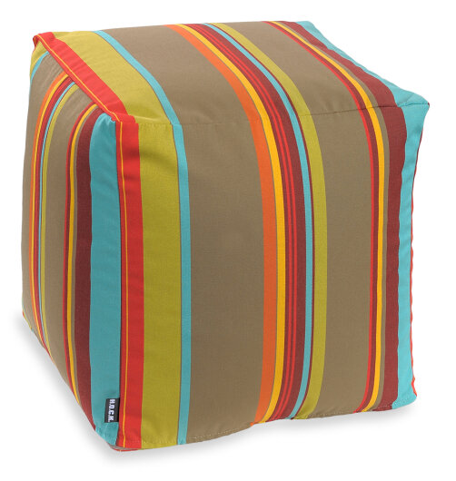 H.O.C.K. Yucatan Outdoor Bean Cube Pouf 40x40x40cm grün