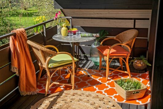 H.O.C.K. Caribe Outdoor Sitzkissen 45x45x6cm orange naranja 01