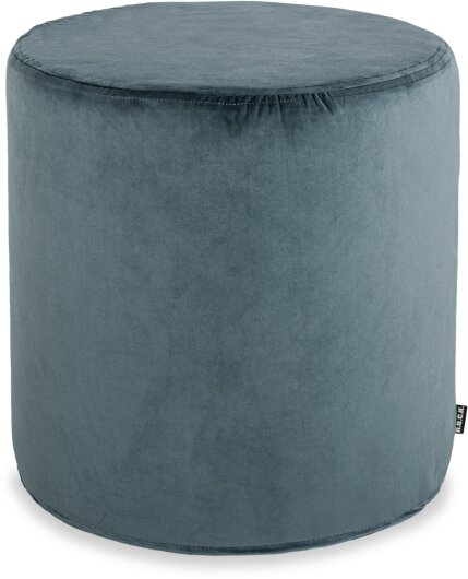 H.O.C.K. Nobile Samt Hocker rund Pouf ø45x45cm deepsky blue