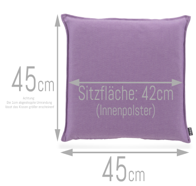 H.O.C.K. Allam Outdoor Sitzkissen kariert 45x45x6cm gelb...