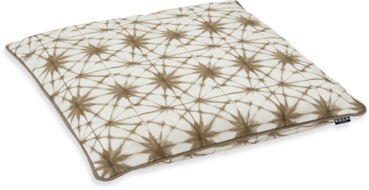 H.O.C.K. Badu Batik Saphire Outdoor Sitzkissen mit Keder 45x45x6cm col. 01 natur beige