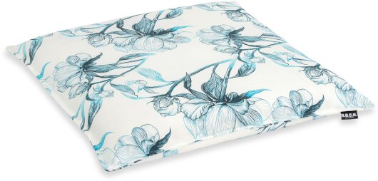 H.O.C.K. Fleur de aqua Outdoor Sitzkissen mit Biese 45x45x6cm türkis