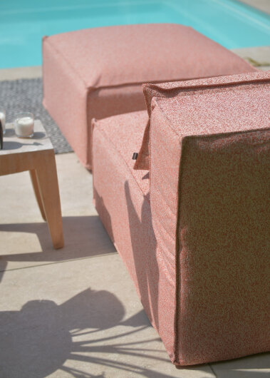 H.O.C.K. Zola Outdoor Lounge Sessel ca. 105x95x35cm (Rückenhöhe ca. 70 cm) Lore col. orange 2008