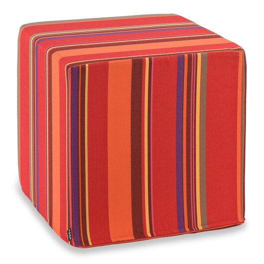 H.O.C.K. Yucatan Indoor/Outdoor Cube/ Sitzwürfel 45x45x45cm rot