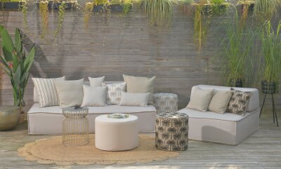 H.O.C.K. Sofa Mitch BIG OUTDOOR ca. 200x120x35cm beige...