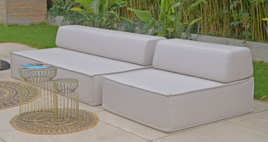 H.O.C.K. Sofa Mitch SMALL OUTDOOR ca. 100x120x35cm beige col. 1712