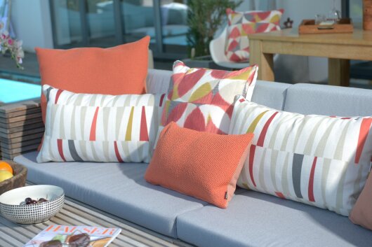 H.O.C.K. Madrid Outdoor + Indoor Wendekissen 50x30cm orange in&out