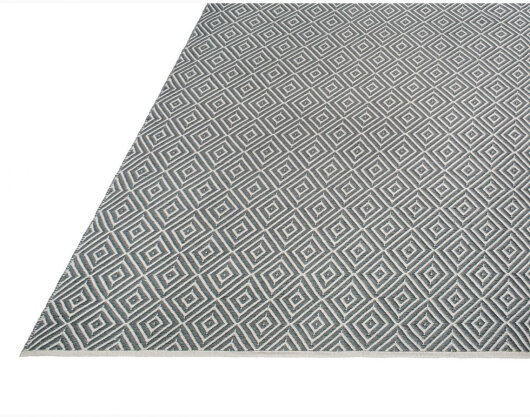 H.O.C.K. Outdoor Teppich Veria grey&white PET grau weiß in verschiedenen Größen