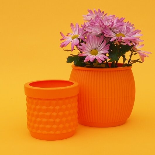 H.O.C.K. Silicone Flowerpot Frida orange BIG
