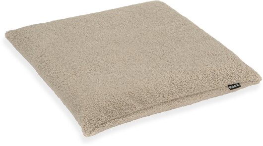 H.O.C.K. Fino Plush Sitzkissen Teddystoff Bouclé 40x40x6cm beige-taupe Plüsch