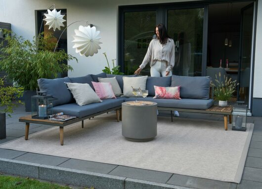 H.O.C.K. Marcal Outdoor + Indoor Kissen 50x50cm col. 03 beige in&out