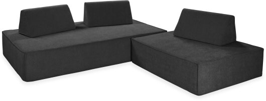 H.O.C.K. Sofa Mitch BIG Indoor ca. 200x120x35cm Lotte dunkelgrau anthrazit col. 802