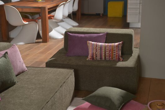 H.O.C.K. Sofa Mitch SMALL Indoor ca. 100x120x35cm Lotte olive col. 501