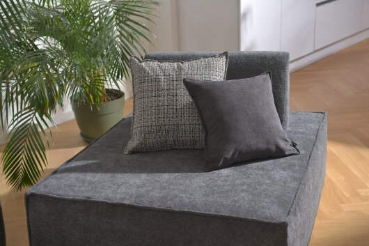 H.O.C.K. Sofa Mitch SMALL Indoor ca. 100x120x35cm Lotte dunkelgrau anthrazit col. 802