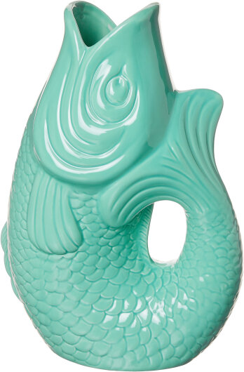 GIFTY Vase / Karaffe S Fisch mintgrün 1,2 Liter / ca. 16,5x25,2x9,7cm