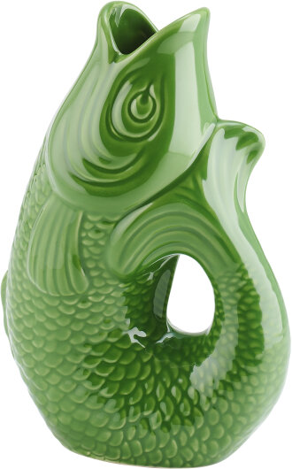 GIFTY Vase / Karaffe L Fisch grün 2,7 Liter / ca. 21x31x12cm