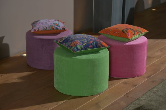 H.O.C.K. Versatil Hocker rund Pouf ø60x40cm Uni mauve lila col. 23