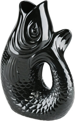 GIFTY Vase / Karaffe L Fisch schwarz 2,7 Liter / ca....